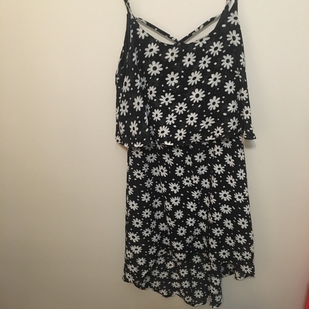 Daisy Black and White Hi/Lo dress, S/M